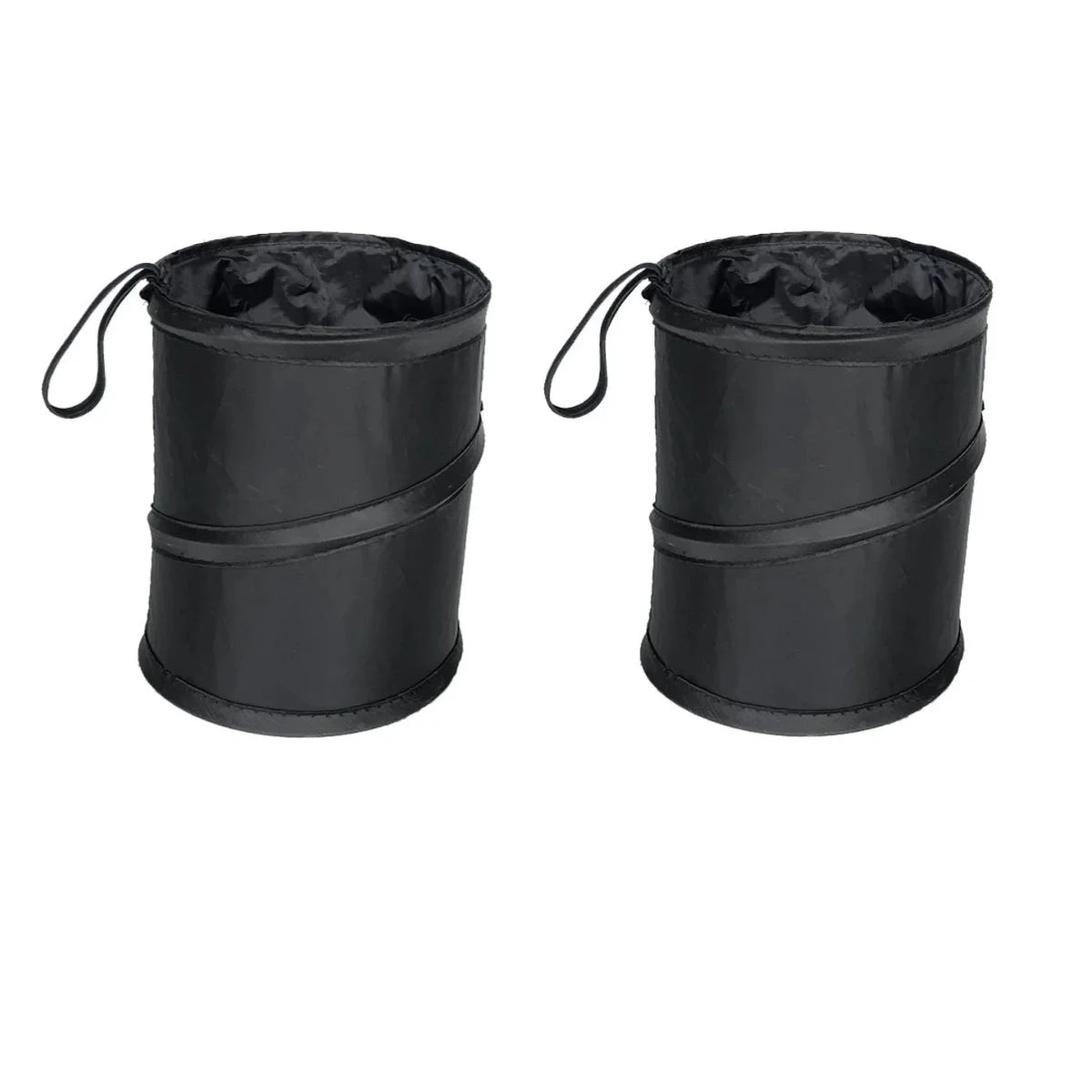 Waterproof Black Car Trash Can with Side Pocket - Leak-Proof Cooler Bag for Vehicle Waste Disposal