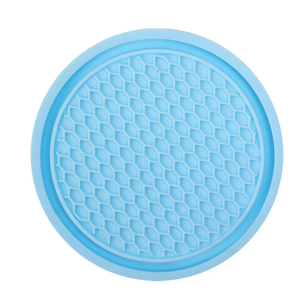 Anti-Slip Silicone Car Coaster and Cup Holder Mat - Interior Accessory for Water Bottles and Cups