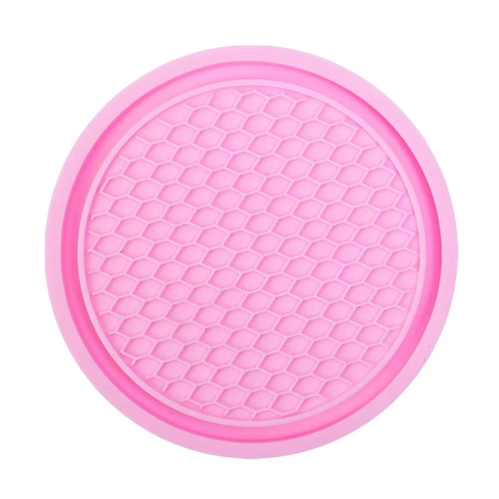 Anti-Slip Silicone Car Coaster and Cup Holder Mat - Interior Accessory for Water Bottles and Cups