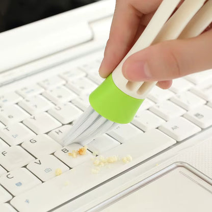 2-in-1 Car Air Conditioner Outlet Cleaning Tool and Multi-Purpose Dust Brush for Interior and Grille Cleaning