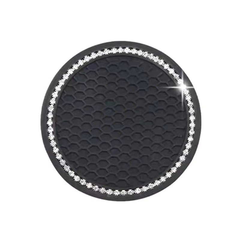 Anti-Slip Silicone Car Coaster and Cup Holder Mat - Interior Accessory for Water Bottles and Cups