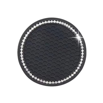 Anti-Slip Silicone Car Coaster and Cup Holder Mat - Interior Accessory for Water Bottles and Cups