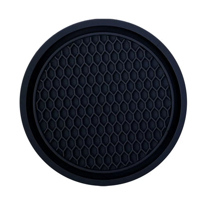 Anti-Slip Silicone Car Coaster and Cup Holder Mat - Interior Accessory for Water Bottles and Cups