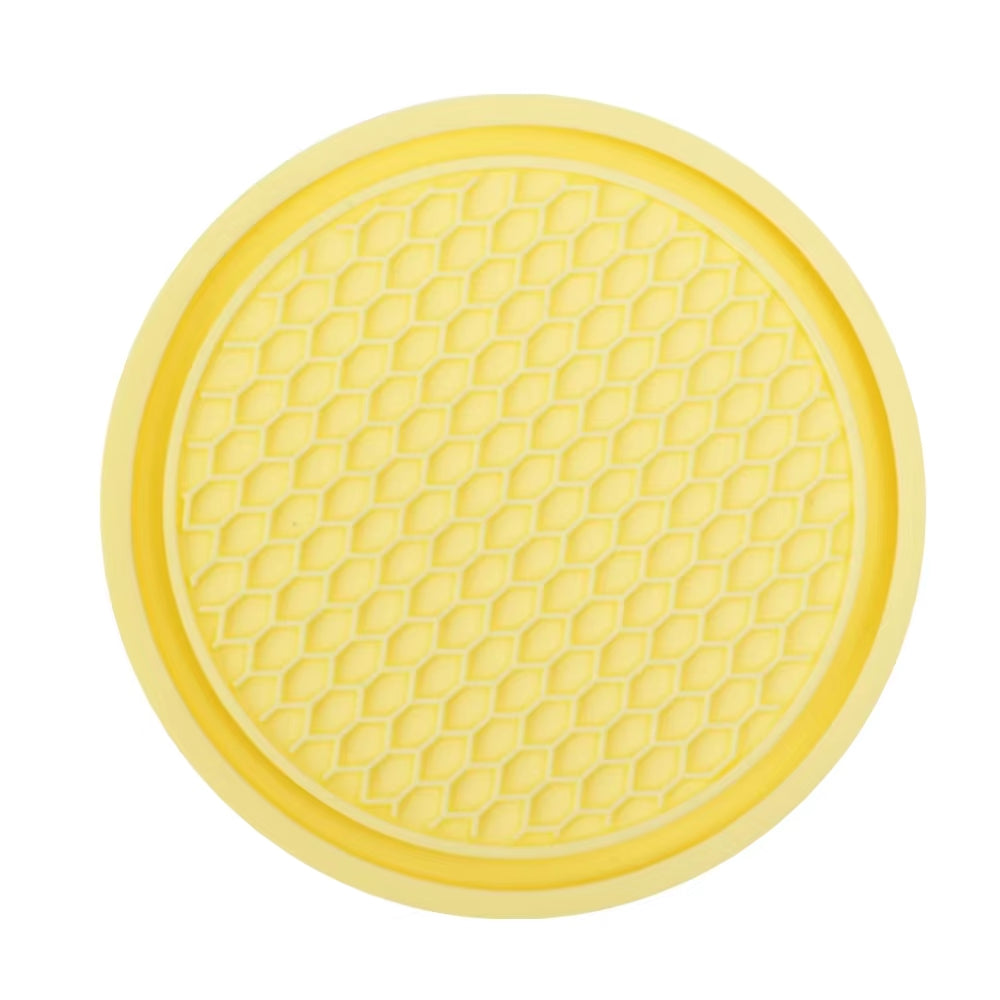 Anti-Slip Silicone Car Coaster and Cup Holder Mat - Interior Accessory for Water Bottles and Cups