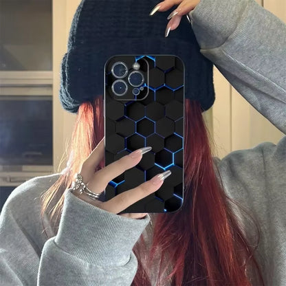 Car Carbon Fibre Phone Case for Iphone 16 15 14 11 12 Pro 8 7 15 plus 13 Pro MAX XR XS MINI SE 2020 Black Covers