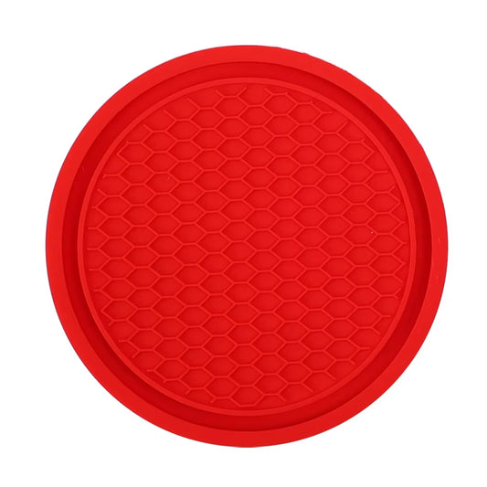 Anti-Slip Silicone Car Coaster and Cup Holder Mat - Interior Accessory for Water Bottles and Cups